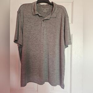 G.H. Bass & Co. XXL golf polo shirt business casual grey/black stripes, Mens